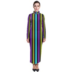 Retro Stripe 1 Version 3 Turtleneck Maxi Dress by dressshop