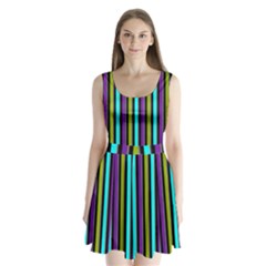 Retro Stripe 1 Version 3 Split Back Mini Dress  by dressshop