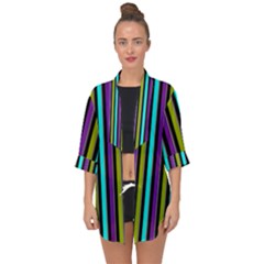 Retro Stripe 1 Version 3 Open Front Chiffon Kimono by dressshop