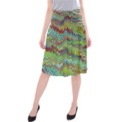 Cool Green Marbled  Midi Beach Skirt