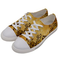 Wonderful Vintage Design With Floral Elements Women s Low Top Canvas Sneakers by FantasyWorld7