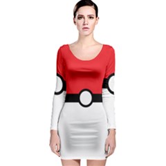 Poke Ball Long Sleeve Bodycon Dress by raeraeshescrafty