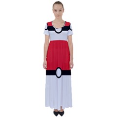 Poke Ball High Waist Short Sleeve Maxi Dress by raeraeshescrafty