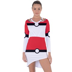 Poke Ball Asymmetric Cut-out Shift Dress