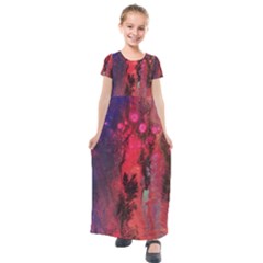 Desert Dreaming Kids  Short Sleeve Maxi Dress by ArtByAng