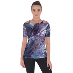 Planetary Shoulder Cut Out Short Sleeve Top by ArtByAng