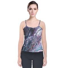 Planetary Velvet Spaghetti Strap Top by ArtByAng