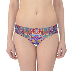 Red Purple Sparkle Floral Hipster Bikini Bottoms by bloomingvinedesign