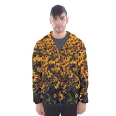 Field Of Yellow Flowers Hooded Windbreaker (men)