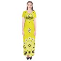 Grunge Yellow Bandana Short Sleeve Maxi Dress View1