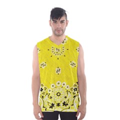 Grunge Yellow Bandana Men s Basketball Tank Top by dressshop