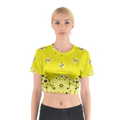 Grunge Yellow Bandana Cotton Crop Top by dressshop