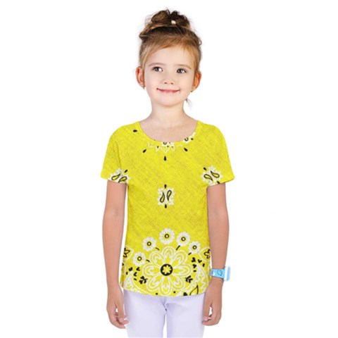 Grunge Yellow Bandana Kids  One Piece Tee by dressshop