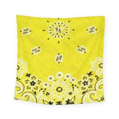 Grunge Yellow Bandana Square Tapestry (small) by dressshop