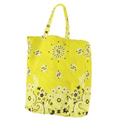 Grunge Yellow Bandana Giant Grocery Tote by dressshop