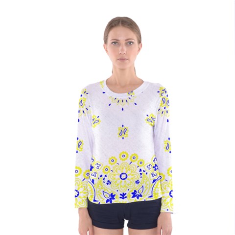 Faded Yellow Bandana Women s Long Sleeve Tee by dressshop