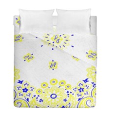 Faded Yellow Bandana Duvet Cover Double Side (full/ Double Size) by dressshop