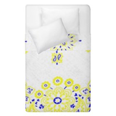 Faded Yellow Bandana Duvet Cover Double Side (single Size) by dressshop