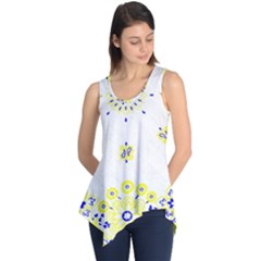 Faded Yellow Bandana Sleeveless Tunic by dressshop