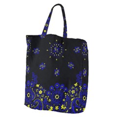 Blue Yellow Bandana Giant Grocery Tote by dressshop