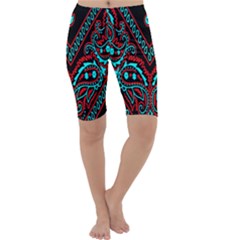 Blue And Red Bandana Cropped Leggings  by dressshop