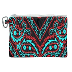 Blue And Red Bandana Canvas Cosmetic Bag (xl) by dressshop