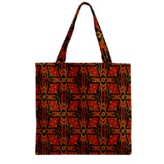 Geometric Doodle 2 Zipper Grocery Tote Bag