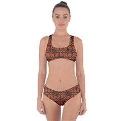 Geometric Doodle 2 Criss Cross Bikini Set by dressshop