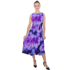 Tie Dye 1 Midi Tie-back Chiffon Dress