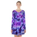 Tie Dye 1 Long Sleeve Velvet V-neck Dress View1