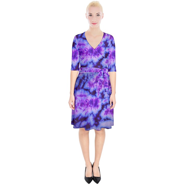 Tie Dye 1 Wrap Up Cocktail Dress