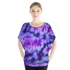 Tie Dye 1 Batwing Chiffon Blouse