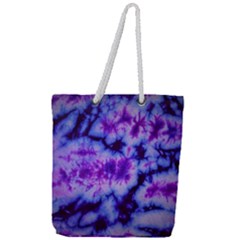 Tie Dye 1 Full Print Rope Handle Tote (Large)