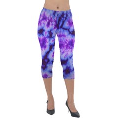 Tie Dye 1 Lightweight Velour Capri Leggings 