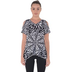 Animal Print 1 Cut Out Side Drop Tee