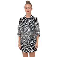 Animal Print 1 Half Sleeve Chiffon Kimono by dressshop