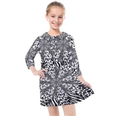 Animal Print 1 Kids  Quarter Sleeve Shirt Dress