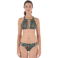 Swirl Retro Abstract Doodle Perfectly Cut Out Bikini Set