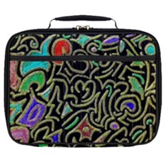 Swirl Retro Abstract Doodle Full Print Lunch Bag by dressshop