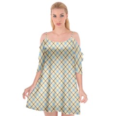 Plaid 2  Cutout Spaghetti Strap Chiffon Dress