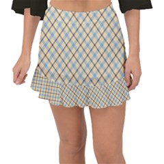 Plaid 2 Fishtail Mini Chiffon Skirt by dressshop