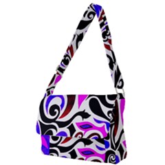 Retro Swirl Abstract Full Print Messenger Bag by dressshop