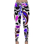 Retro Swirl Abstract Lightweight Velour Classic Yoga Leggings