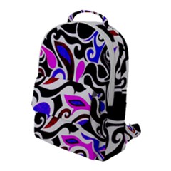 Retro Swirl Abstract Flap Pocket Backpack (large) by dressshop