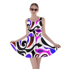 Retro Swirl Abstract Skater Dress by dressshop