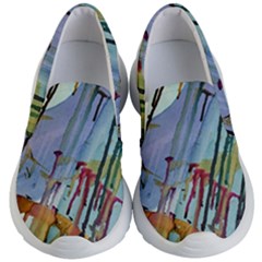 Chaos In Colour  Kid s Lightweight Slip Ons by ArtByAng