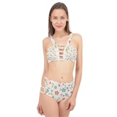 Flowers Pattern Cage Up Bikini Set by Hansue