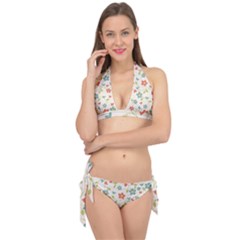 Flowers Pattern Tie It Up Bikini Set by Hansue