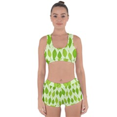 Autumn Pattern Racerback Boyleg Bikini Set