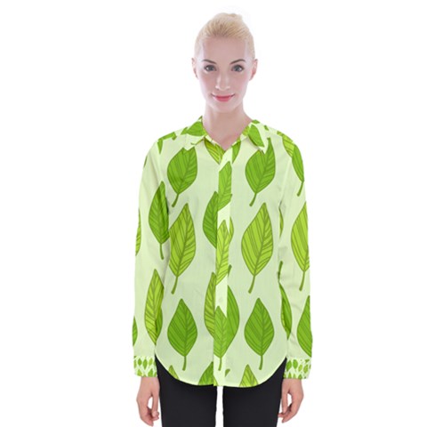 Autumn Pattern Womens Long Sleeve Shirt by Hansue